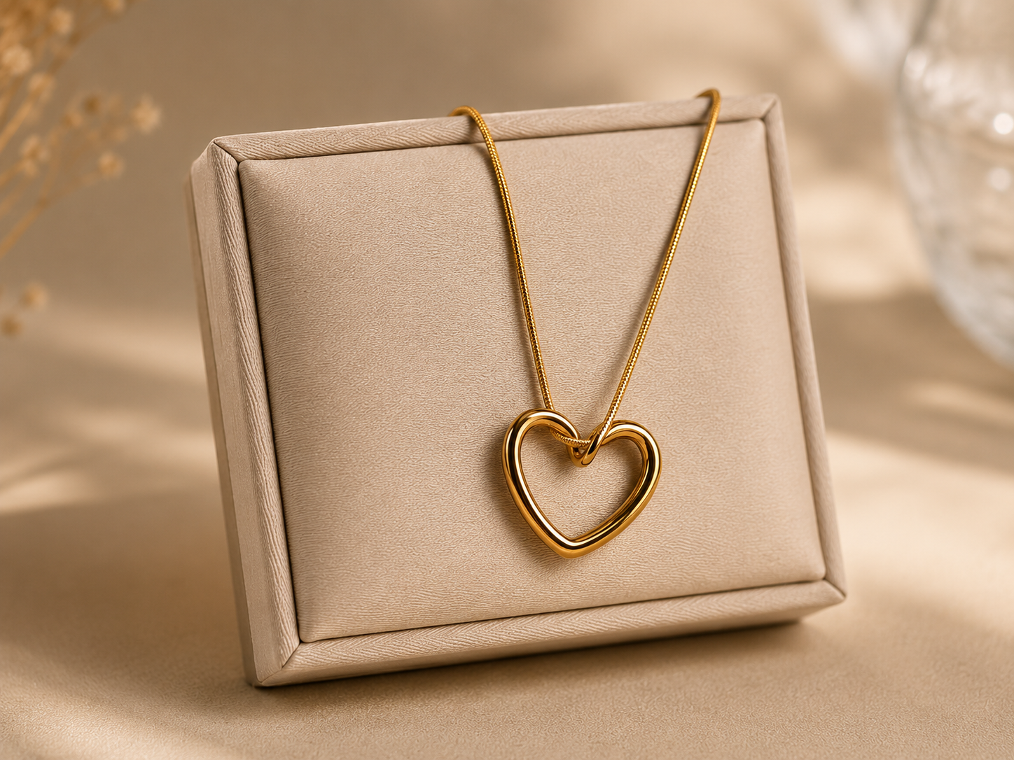 Minimal Gold Heart Pendant Necklace for Women | Elegant Everyday Jewelry
