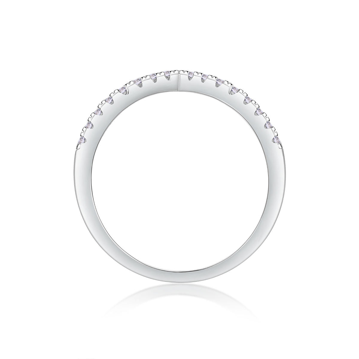 Elegant Luxury V Shaped Moissanite Ring